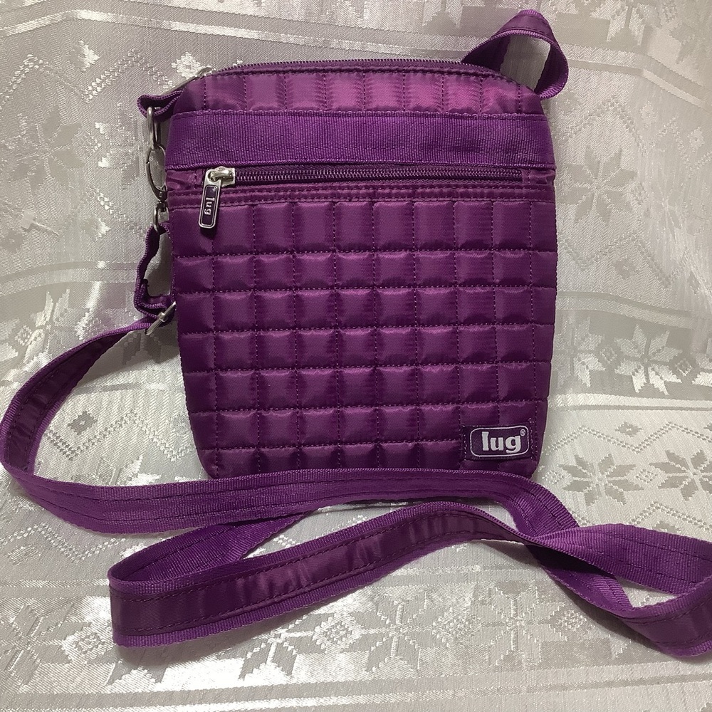 Lug Skipper Cross Body Bag Quilted Purple